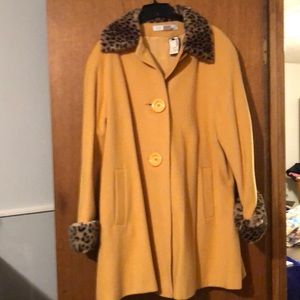 Vintage Faux fur trimmed coat